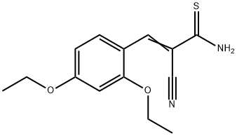 2-cyano-3-(2,4-diethoxyphenyl)-2-propenethioamide Struktur