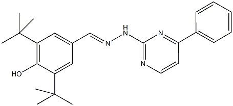 3,5-ditert-butyl-4-hydroxybenzaldehyde (4-phenyl-2-pyrimidinyl)hydrazone Struktur