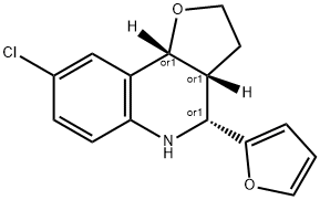 8-chloro-4-(2-furyl)-2,3,3a,4,5,9b-hexahydrofuro[3,2-c]quinoline Struktur