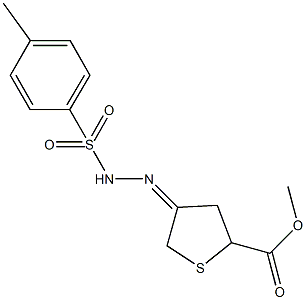 methyl 4-{[(4-methylphenyl)sulfonyl]hydrazono}tetrahydro-2-thiophenecarboxylate Struktur