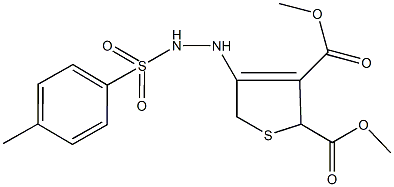 dimethyl 4-{2-[(4-methylphenyl)sulfonyl]hydrazino}-2,5-dihydro-2,3-thiophenedicarboxylate Struktur