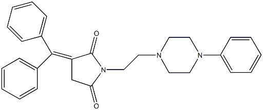 3-(diphenylmethylene)-1-[2-(4-phenyl-1-piperazinyl)ethyl]-2,5-pyrrolidinedione Struktur