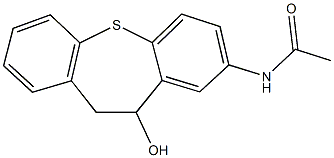 N-(11-hydroxy-10,11-dihydrodibenzo[b,f]thiepin-2-yl)acetamide Struktur