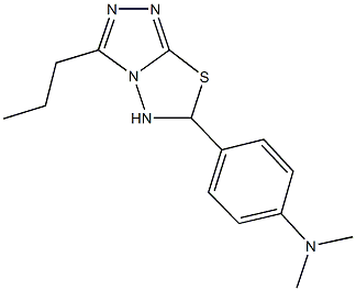 N,N-dimethyl-N-[4-(3-propyl-5,6-dihydro[1,2,4]triazolo[3,4-b][1,3,4]thiadiazol-6-yl)phenyl]amine Struktur