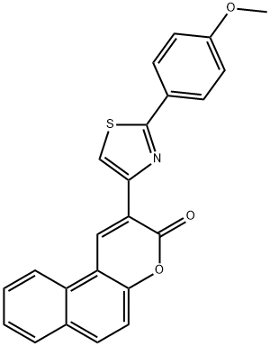 2-[2-(4-methoxyphenyl)-1,3-thiazol-4-yl]-3H-benzo[f]chromen-3-one Struktur