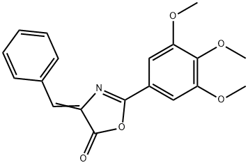 4-benzylidene-2-(3,4,5-trimethoxyphenyl)-1,3-oxazol-5(4H)-one Struktur