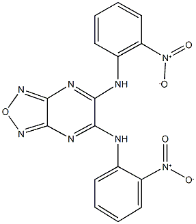 5,6-bis{2-nitroanilino}[1,2,5]oxadiazolo[3,4-b]pyrazine Struktur