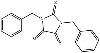 1,3-dibenzyl-2-thioxoimidazolidine-4,5-dione Struktur