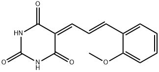 5-[3-(2-methoxyphenyl)-2-propenylidene]-2,4,6(1H,3H,5H)-pyrimidinetrione Struktur