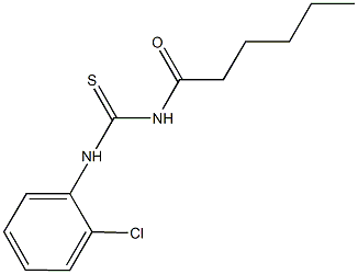 N-(2-chlorophenyl)-N'-hexanoylthiourea Struktur