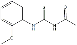 N-acetyl-N'-(2-methoxyphenyl)thiourea Struktur