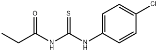 N-(4-chlorophenyl)-N'-propionylthiourea Struktur