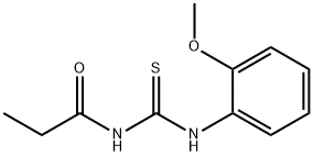 N-(2-methoxyphenyl)-N'-propionylthiourea Struktur