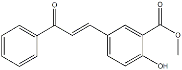 methyl 2-hydroxy-5-(3-oxo-3-phenyl-1-propenyl)benzoate Struktur