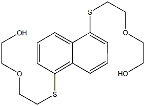 2-{2-[(5-{[2-(2-hydroxyethoxy)ethyl]sulfanyl}-1-naphthyl)sulfanyl]ethoxy}ethanol Struktur