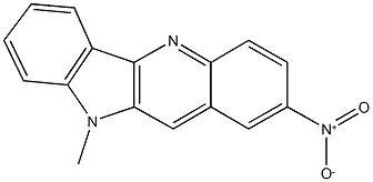 2-nitro-10-methyl-10H-indolo[3,2-b]quinoline Struktur