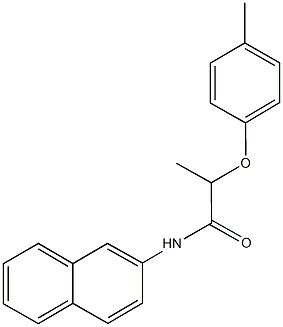 2-(4-methylphenoxy)-N-(2-naphthyl)propanamide Struktur