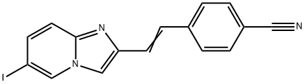 4-[2-(6-iodoimidazo[1,2-a]pyridin-2-yl)vinyl]benzonitrile Struktur