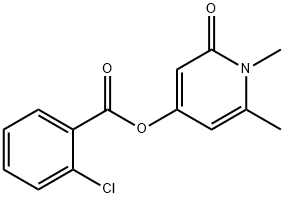 1,6-dimethyl-2-oxo-1,2-dihydro-4-pyridinyl 2-chlorobenzoate Struktur