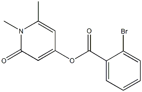 1,6-dimethyl-2-oxo-1,2-dihydro-4-pyridinyl 2-bromobenzoate Struktur