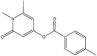 1,6-dimethyl-2-oxo-1,2-dihydro-4-pyridinyl 4-methylbenzoate Struktur