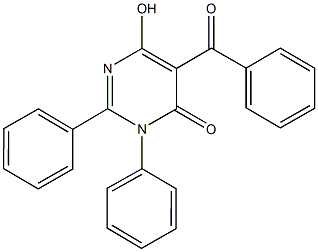 5-benzoyl-6-hydroxy-2,3-diphenyl-4(3H)-pyrimidinone Struktur