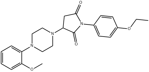 1-(4-ethoxyphenyl)-3-[4-(2-methoxyphenyl)piperazin-1-yl]pyrrolidine-2,5-dione Struktur