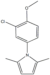 1-(3-chloro-4-methoxyphenyl)-2,5-dimethyl-1H-pyrrole Struktur