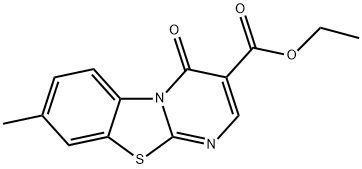 ethyl 8-methyl-4-oxo-4H-pyrimido[2,1-b][1,3]benzothiazole-3-carboxylate Struktur