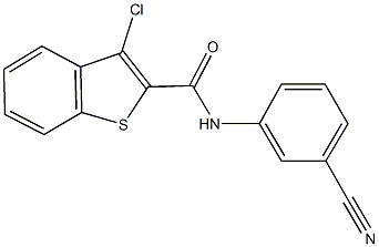 3-chloro-N-(3-cyanophenyl)-1-benzothiophene-2-carboxamide Struktur