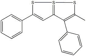 2-methyl-3,5-diphenyl-7lambda~4~-[1,2]dithiolo[5,1-e][1,2]dithiole Struktur