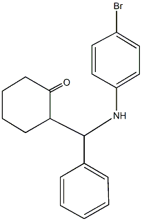 2-[(4-bromoanilino)(phenyl)methyl]cyclohexanone Struktur