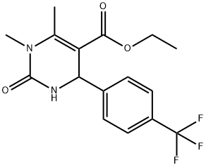 ethyl 1,6-dimethyl-2-oxo-4-[4-(trifluoromethyl)phenyl]-1,2,3,4-tetrahydro-5-pyrimidinecarboxylate Struktur