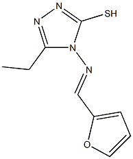 5-ethyl-4-[(2-furylmethylene)amino]-4H-1,2,4-triazole-3-thiol Struktur