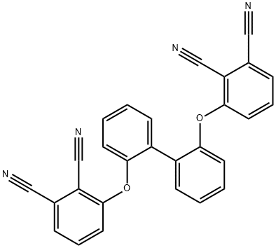 3-{[2'-(2,3-dicyanophenoxy)[1,1'-biphenyl]-2-yl]oxy}phthalonitrile Struktur