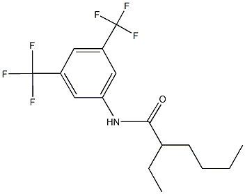 N-[3,5-bis(trifluoromethyl)phenyl]-2-ethylhexanamide Struktur