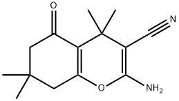 2-amino-4,4,7,7-tetramethyl-5-oxo-5,6,7,8-tetrahydro-4H-chromene-3-carbonitrile Struktur