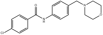 4-chloro-N-[4-(morpholin-4-ylmethyl)phenyl]benzamide Struktur