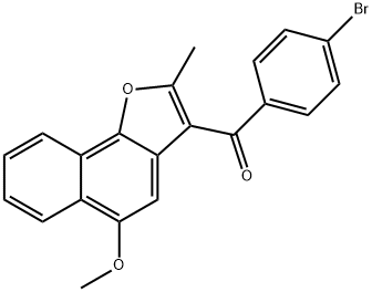 (4-bromophenyl)(5-methoxy-2-methylnaphtho[1,2-b]furan-3-yl)methanone Struktur