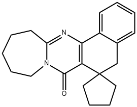 6,9,10,11,12,13-hexahydrospiro[azepino[2,1-b]benzo[h]quinazoline-6,1'-cyclopentane]-7(5H)-one Struktur