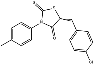 5-(4-chlorobenzylidene)-3-(4-methylphenyl)-2-thioxo-1,3-thiazolidin-4-one Struktur