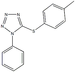 4-methylphenyl 1-phenyl-1H-tetraazol-5-yl sulfide Struktur