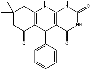 8,8-dimethyl-5-phenyl-5,8,9,10-tetrahydropyrimido[4,5-b]quinoline-2,4,6(1H,3H,7H)-trione Struktur