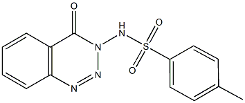 4-methyl-N-(4-oxo-1,2,3-benzotriazin-3(4H)-yl)benzenesulfonamide Struktur