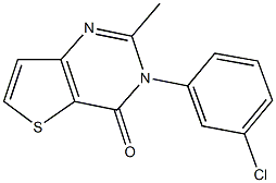 3-(3-chlorophenyl)-2-methylthieno[3,2-d]pyrimidin-4(3H)-one Struktur