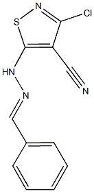 5-(2-benzylidenehydrazino)-3-chloroisothiazole-4-carbonitrile Struktur