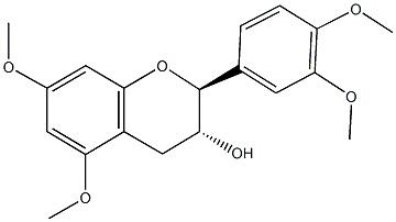 2-(3,4-dimethoxyphenyl)-5,7-dimethoxy-3-chromanol Struktur