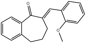 6-(2-methoxybenzylidene)-6,7,8,9-tetrahydro-5H-benzo[a]cyclohepten-5-one Struktur