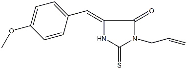 3-allyl-5-(4-methoxybenzylidene)-2-thioxo-4-imidazolidinone Struktur