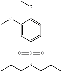 3,4-dimethoxy-N,N-dipropylbenzenesulfonamide Struktur